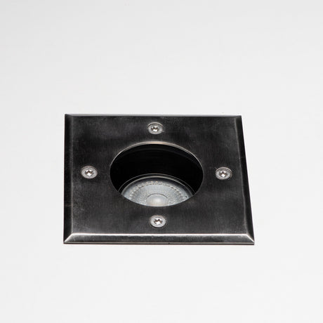 LED Grondspot Inbouw Vierkant - GU10 Fitting - Max 35W - IP67 Waterdicht - Berijdbaar 1500kg - Zwart