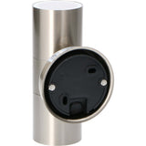 LED's Light RVS LED Wandleuchte für den Außenbereich - Spot mit 2 x GU10 Fassung - Modell Catania - IP44 - Silber