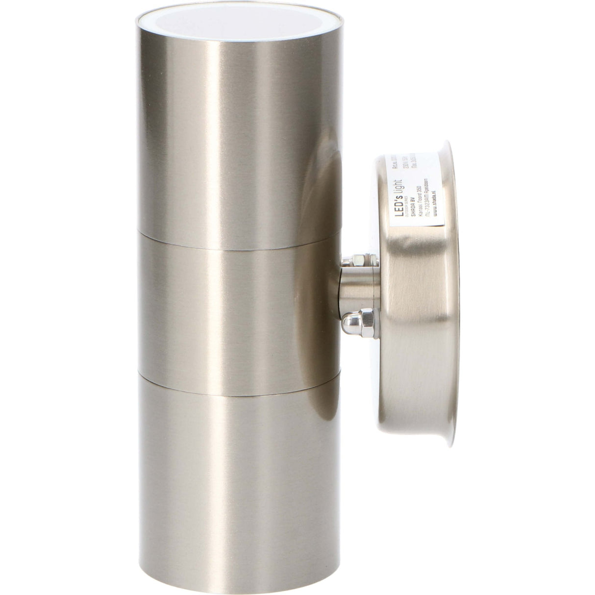 LED's Light RVS LED Wandleuchte für den Außenbereich - Spot mit 2 x GU10 Fassung - Modell Catania - IP44 - Silber