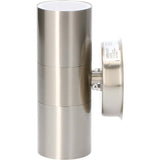 LED's Light RVS LED Wandleuchte für den Außenbereich - Spot mit 2 x GU10 Fassung - Modell Catania - IP44 - Silber