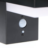 LED-Wandleuchte von LED's Light RVS mit Solarbetrieb und Bewegungsmelder – Kabellos – Quadratisch – 3 Modi – Schwarz