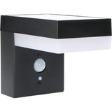 LED-Wandleuchte von LED's Light RVS mit Solarbetrieb und Bewegungsmelder – Kabellos – Quadratisch – 3 Modi – Schwarz