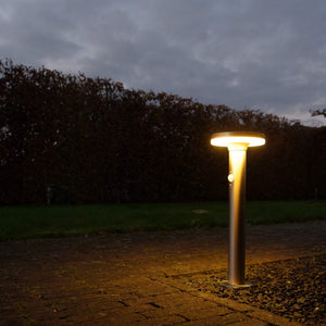 LED Solar Lantern - 600 lumens - Warm white 2700K - Motion sensor - 3 settings - IP44 - Stainless steel silver