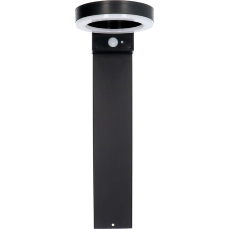 LED Solar Lantaarnpaal 600 Lumen - Bewegingssensor - 3 Standen - RVS - Zwart