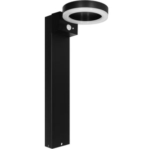LED Solar Lantern 600 Lumen - Motion Sensor - 3 Modes - Stainless Steel - Black