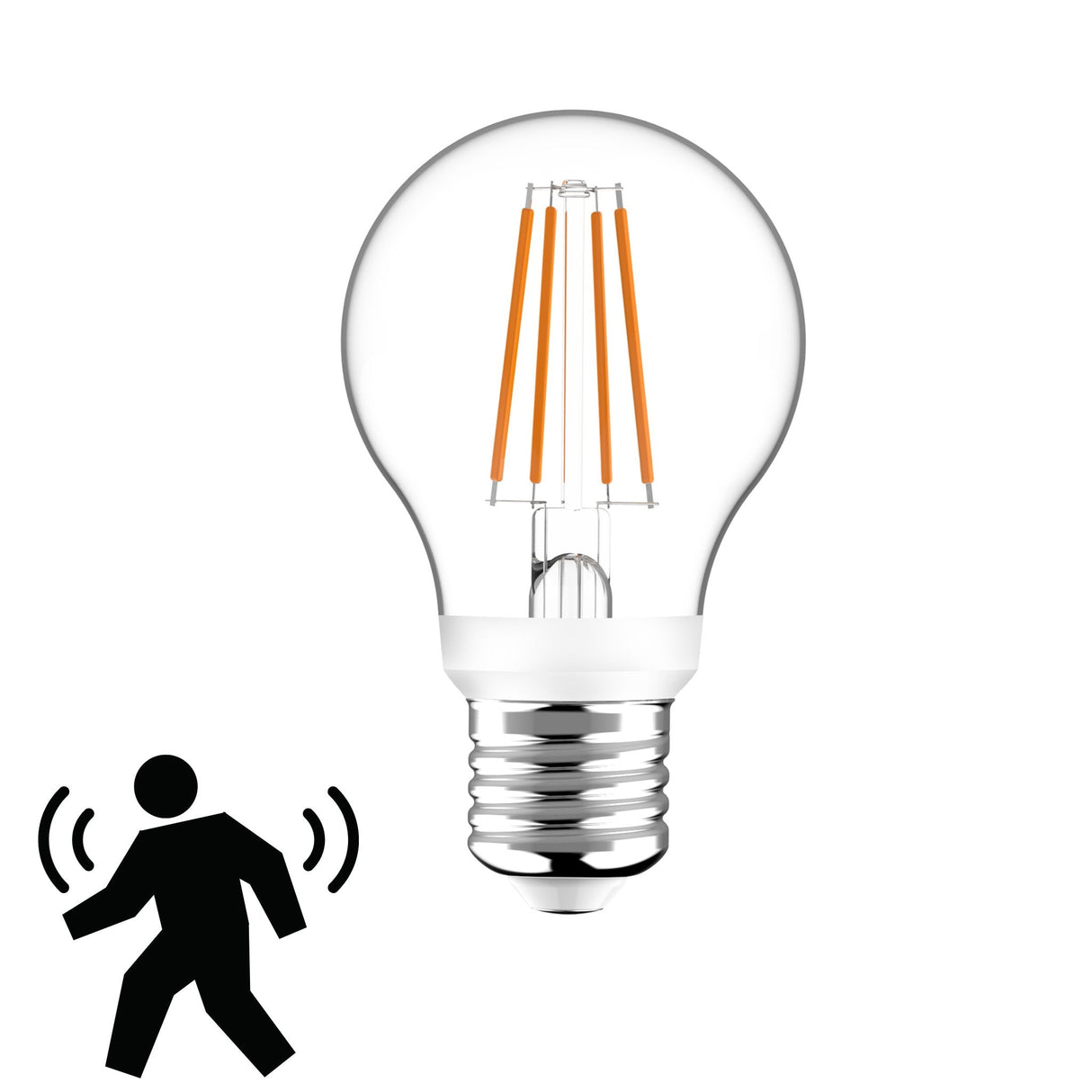 E27 LED Bulb with Motion Sensor and Twilight Sensor - Warm White 2700K - 7.3W - 806 Lumen - 3m Range