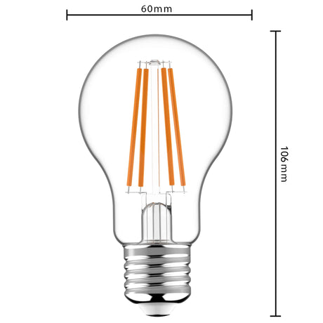 E27 LED Lamp met Schemersensor - Warmwit 2700K - 7,3W - 806 Lumen - Automatisch Aan/Uit