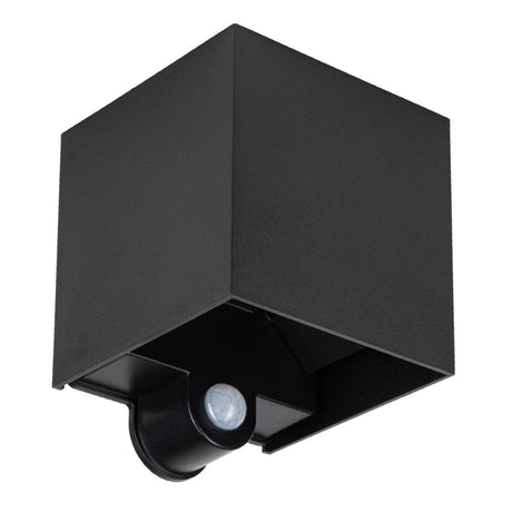 Lumo Qube Sensor Wall Lamp Outdoor Lamp with Light Source - 380lm 1800K - Black