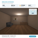Simulatie lichtbundel LED lamp E27 A60, 100 stuks, 2700K