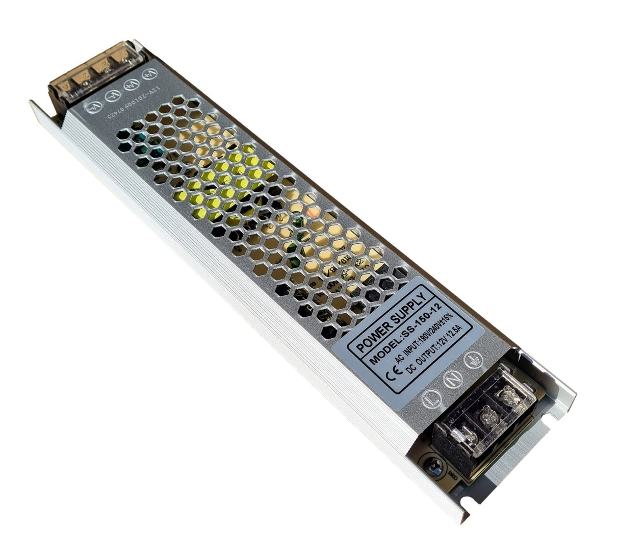 LED driver 12 Volt DC - 12.5A | 150 Watt | plat/slank/dun 235 x 53 x 22mm | IP20 - binnenshuis