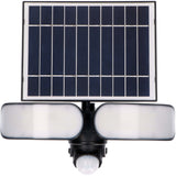 LED's Light Solar LED Buitenlamp met Bewegingssensor - 2 lichts - Automatisch aan/uit - Afneembaar paneel - Zwart