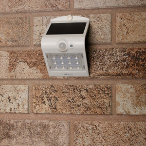 Solar LED Wall Lamp with Motion Sensor 220° - 3 Light Modes - Automatic On/Off - White