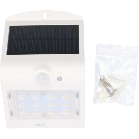 Solar LED Wandlamp met Bewegingssensor 220 - 3 lichtstanden - Automatisch aan/uit - Wit