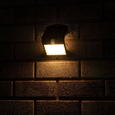 Lampe extérieure solaire LED 220 lumens - 3000K - Capteur de mouvement - 3 modes - IP65