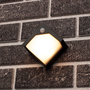 LED Solar Wall Lamp - 50 lumens - Warm white 2700K - Motion sensor - IP44 - Black