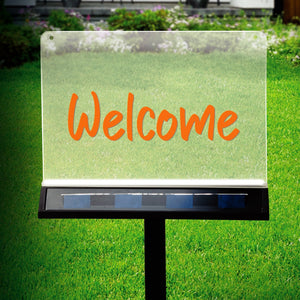 LED's Light Solar LED Display Writing Board Outdoor - Wireless Solar Powered - Incl. Marker