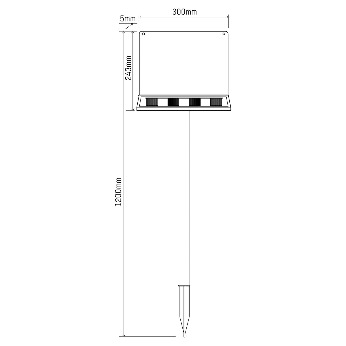 LED's Light Solar LED Display Schrijfbord Buiten - Draadloos op zonne-energie - Incl. Stift