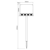 LED's Light Solar LED Display Schrijfbord Buiten - Draadloos op zonne-energie - Incl. Stift