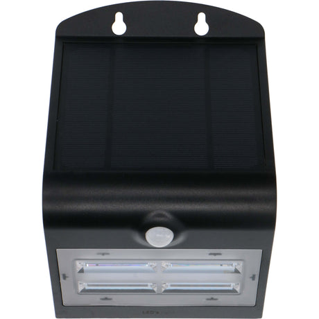 Solar LED Buitenlamp met Bewegingssensor 400 - 3 lichtstanden - Automatisch aan/uit - Zwart