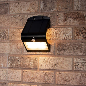 Solar LED Buitenlamp met Bewegingssensor 400 - 3 lichtstanden - Automatisch aan/uit - Zwart