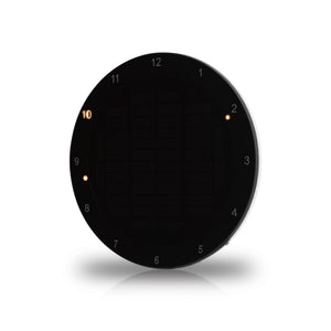 LED Light Solar Wall Clock for Outdoors - Wireless Solar Powered - Automatic On/Off - 22 cm