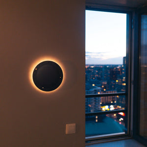 LED Light Solar Wall Clock for Outdoors - Wireless Solar Powered - Automatic On/Off - 22 cm
