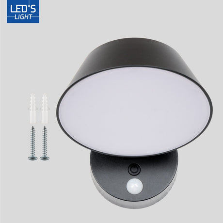 LED Solar Wandlamp 350 Lumen - Koelwit 4000K - IP54 - Bewegingssensor - Zwart