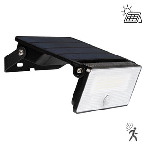Slim Solar LED Outdoor Lamp 1600 lm with Sensor - Motion Sensor and Night Sensor - Wireless - Black