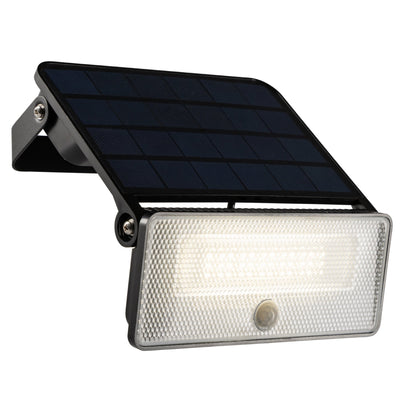 Lampada da esterno solare LED smart 1600 lm con sensore - Sensore di movimento e sensore notturno - Senza fili - Nera