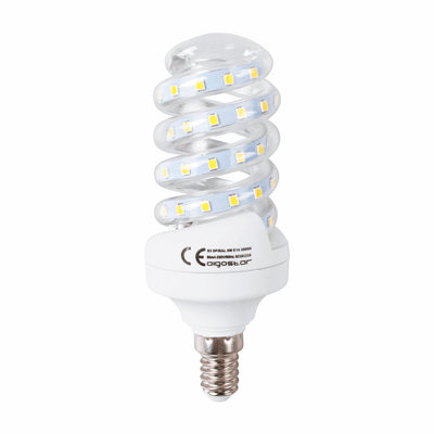 Ampoule basse consommation E14 LED | forme spirale | 9 W = 62 W | blanc chaud 3000 K - LEDPLANET.NL