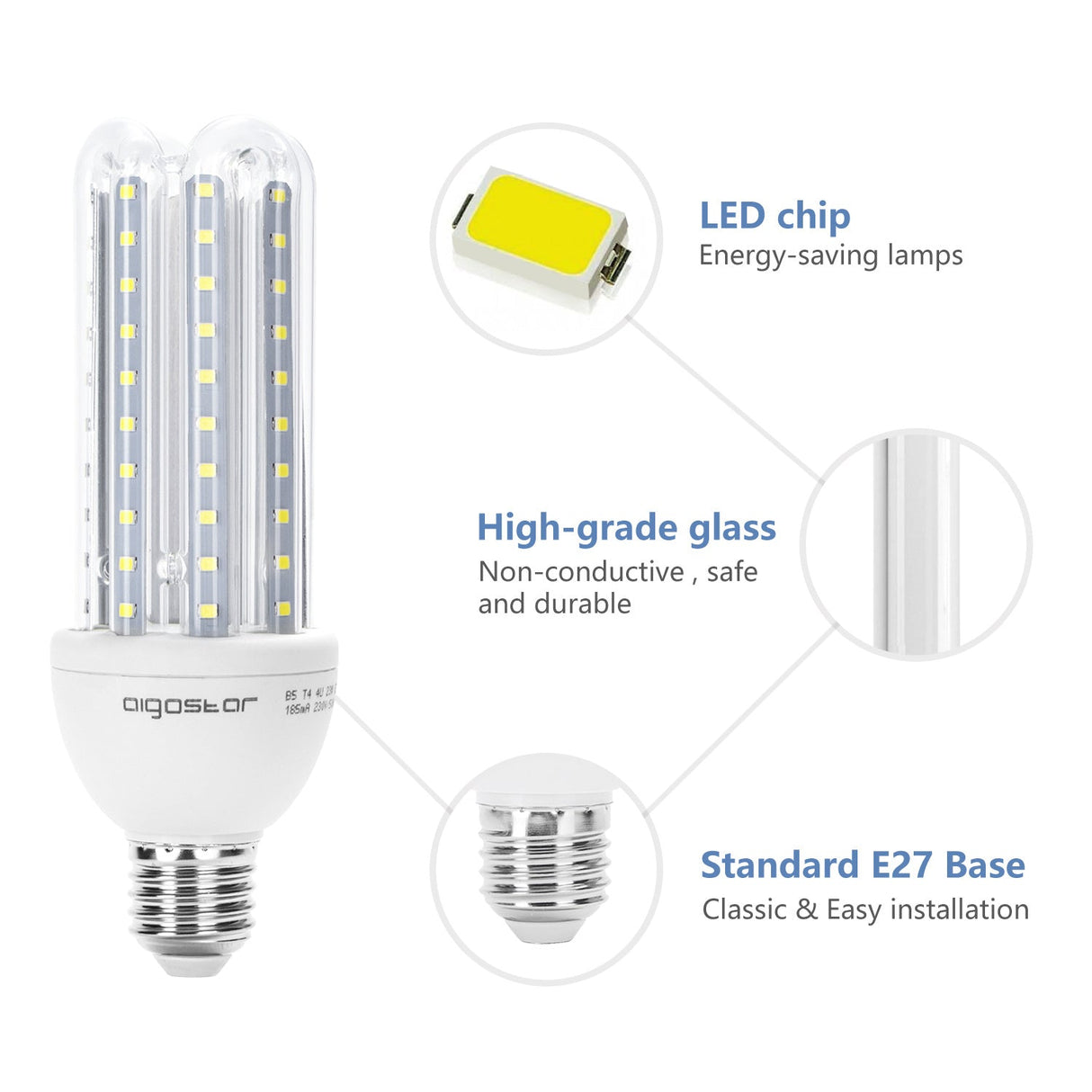 Spaarlamp E27 | LED 23W=200W gloeilamp | 1980 Lumen - warmwit 3000K - LEDPLANET.NL
