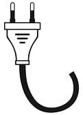 Stekkersnoer zwart | 2 - aderig | 150 cm 230V~ - LEDPLANET.NL