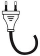 Stekkersnoer zwart | 2 - aderig | 150 cm 230V~ - LEDPLANET.NL