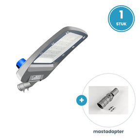 1× 150W straatlamp met sensor + mastadapter