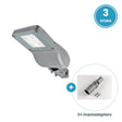 3× 30W 4000K straatlamp + 3 mastadapters