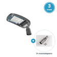3× 60W straatlamp + 3 mastadapters