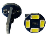 Auto LEDlamp 2 stuks | autoverlichting LED T10 | 4-SMD daglichtwit 6000K | CAN-bus 12V DC