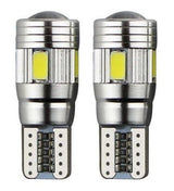 T10 autolamp W5W 2 stuks | 6 - SMD LED daglichtwit 6000K + lens | CANBUS 12V DC - LEDPLANET.NL