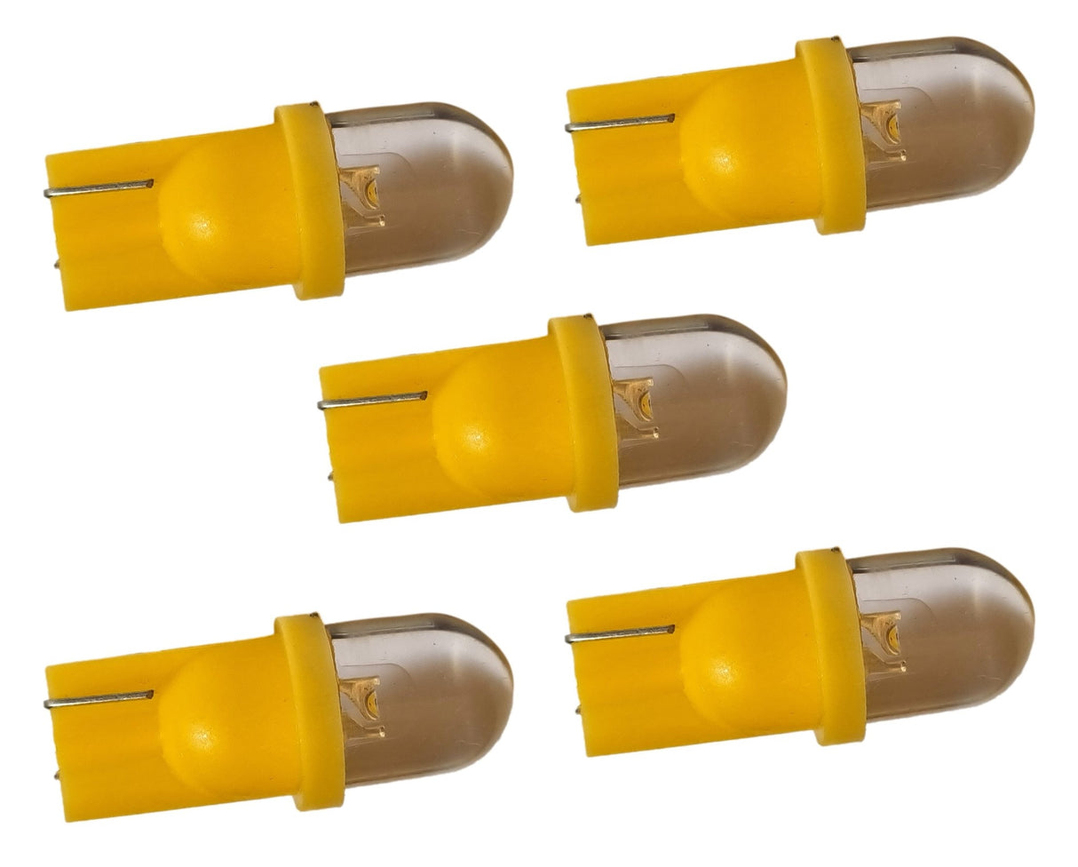 T10 car bulb 5 pieces | dashboard lighting | yellow | LED 12V DC