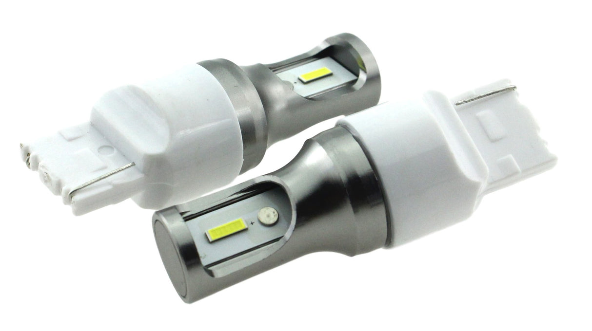 T20 7440 W21W set | car lighting LED 2 pieces | 2-SMD daylight white 6000K - 839 Lumen | 12V DC - 9.6 Watt