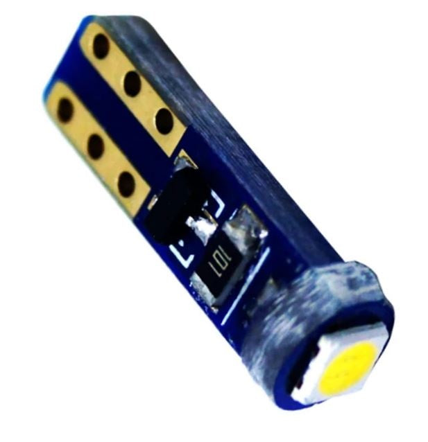 Car LED lamp 2 pieces | car lighting LED T5 | 1-SMD daylight white 6500K | CAN-BUS 12V DC