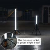 LED's Work Tripod Bouwlamp 12000 - 360 graden rondom licht - Extra stopcontact aansluiting - IP54 waterdicht - 100W