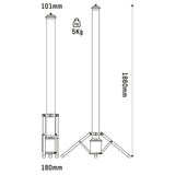 LED's Work Tripod Bouwlamp 12000 - 360 graden rondom licht - Extra stopcontact aansluiting - IP54 waterdicht - 100W