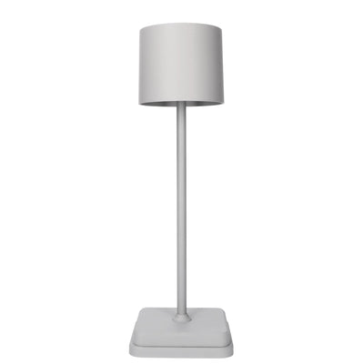 Lampe de table LED rechargeable 175 lumens - Intensité variable - 3 couleurs de lumière - Tactile - IP54 - Grise