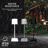 TouchDim wiederaufladbare LED-Tischlampe – Dimmbar durch Berührung – Innen und Außen – Weiß