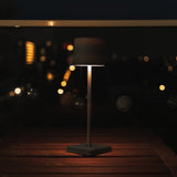 TouchDim wiederaufladbare LED-Tischlampe – Dimmbar durch Berührung – Innen und Außen – Schwarz