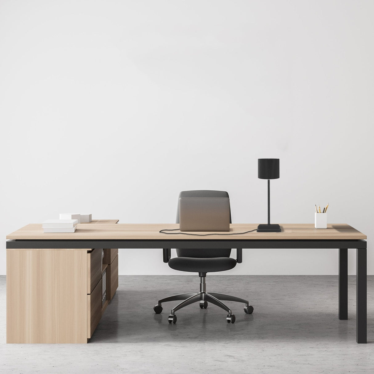 TouchDim wiederaufladbare LED-Tischlampe – Dimmbar durch Berührung – Innen und Außen – Schwarz