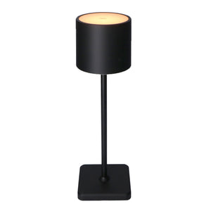 LED Tafellamp 175 lumen - Oplaadbaar - Dimbaar - 3 Lichtkleuren - IP54 - Zwart