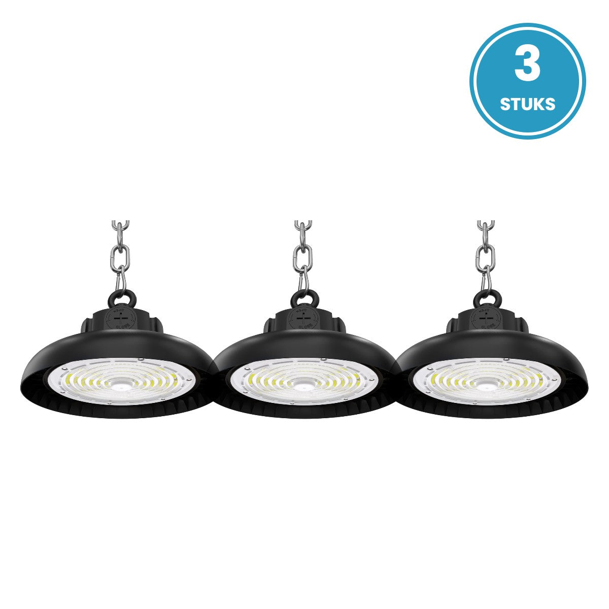 3× UFO LED high bay 100W koelwit 4000K - 3 stuks
