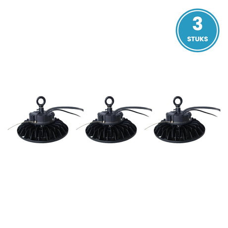 3× UFO LED high bay 100W daglichtwit 6000K - 3 stuks